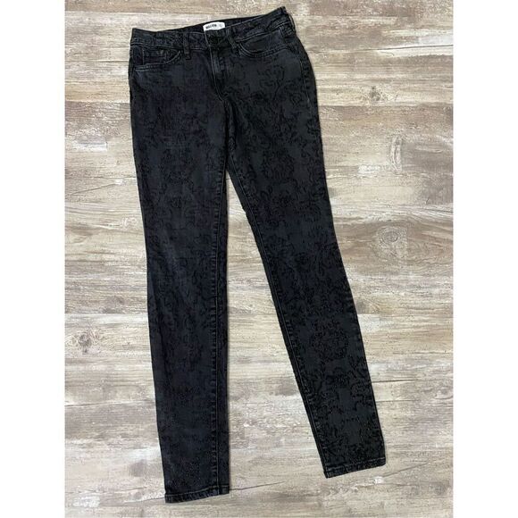 William Rast Stretch Perfect Skinny Jean Textured Black Sculpting Uplift Size 26 - Picture 1 of 8
